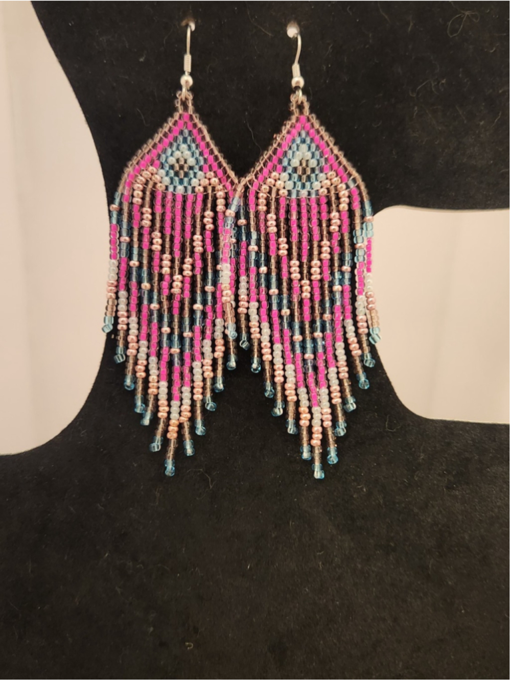 Artisan Handcrafted Beaded Fringe Earrings